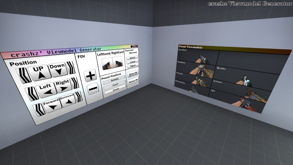Карта crashz’ Viewmodel Generator