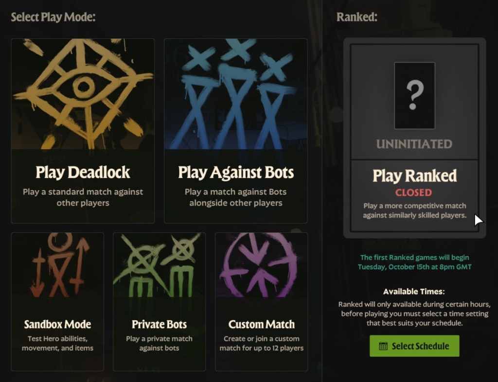 Рейтинговый режим в Deadlock