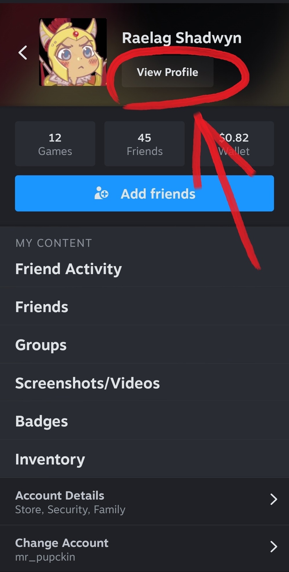Смена ника в Steam с помощью телефона