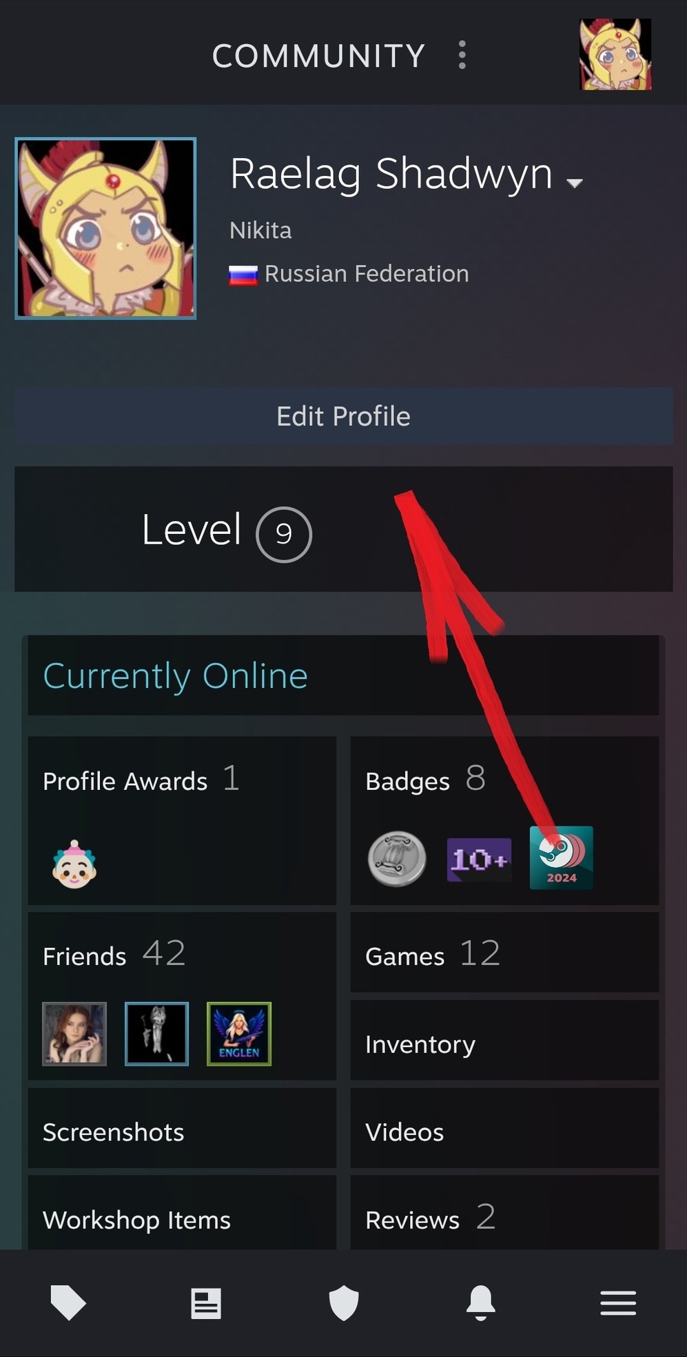 Смена ника в Steam с помощью телефона