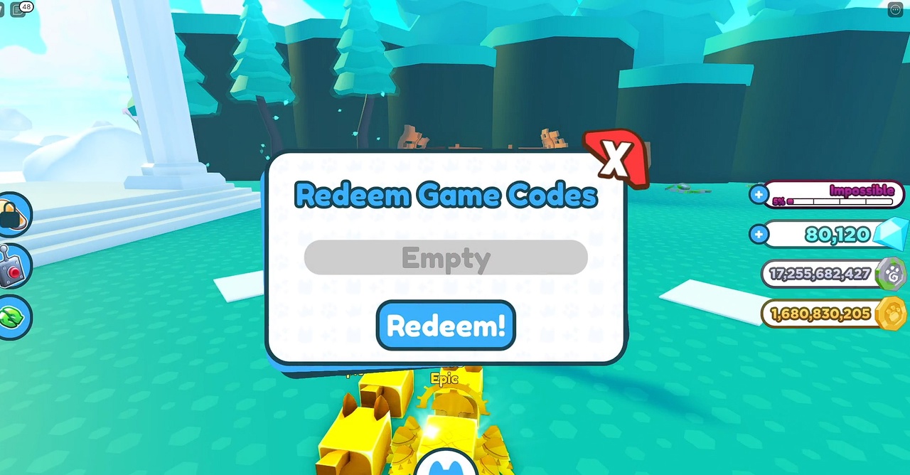 Куда вводить коды в Pet Simulator