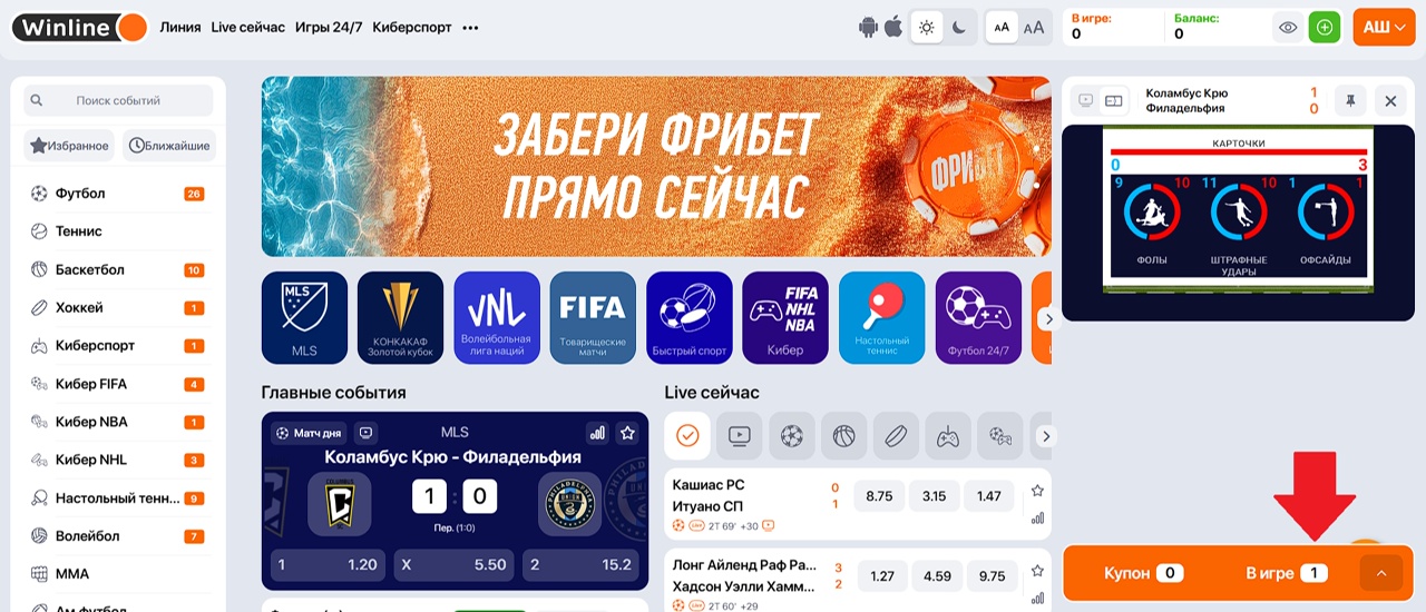 Как сделать ставку в Винлайн?
